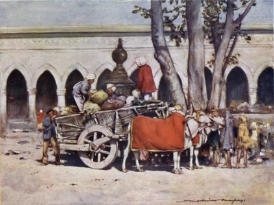 दिल्ली दरबार के दौरान रेलवे स्टेशन के बाहर दृश्य द्वारा मोर्टिमर लुडिंगटन मेनप्स